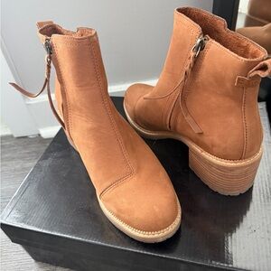 TOMS Tan Suede Ankle Boots